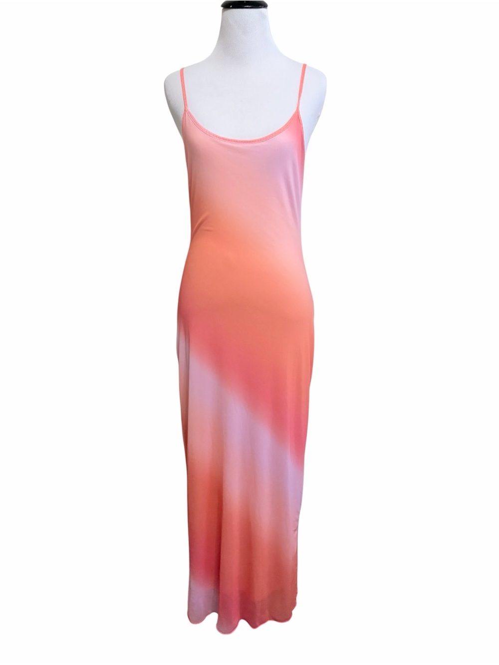 See you Monday medium Sunset Ombré Low-Back Mesh Maxi Slip Dress